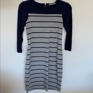 LOVEAPPELLA Aryanna Knit Cotton Stripe Dress